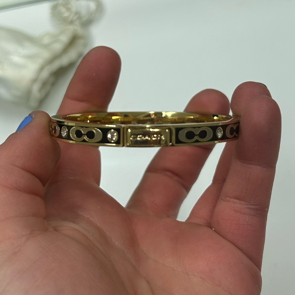 Coach Signature Stone Hinged Bangle - Picture 5 of 6